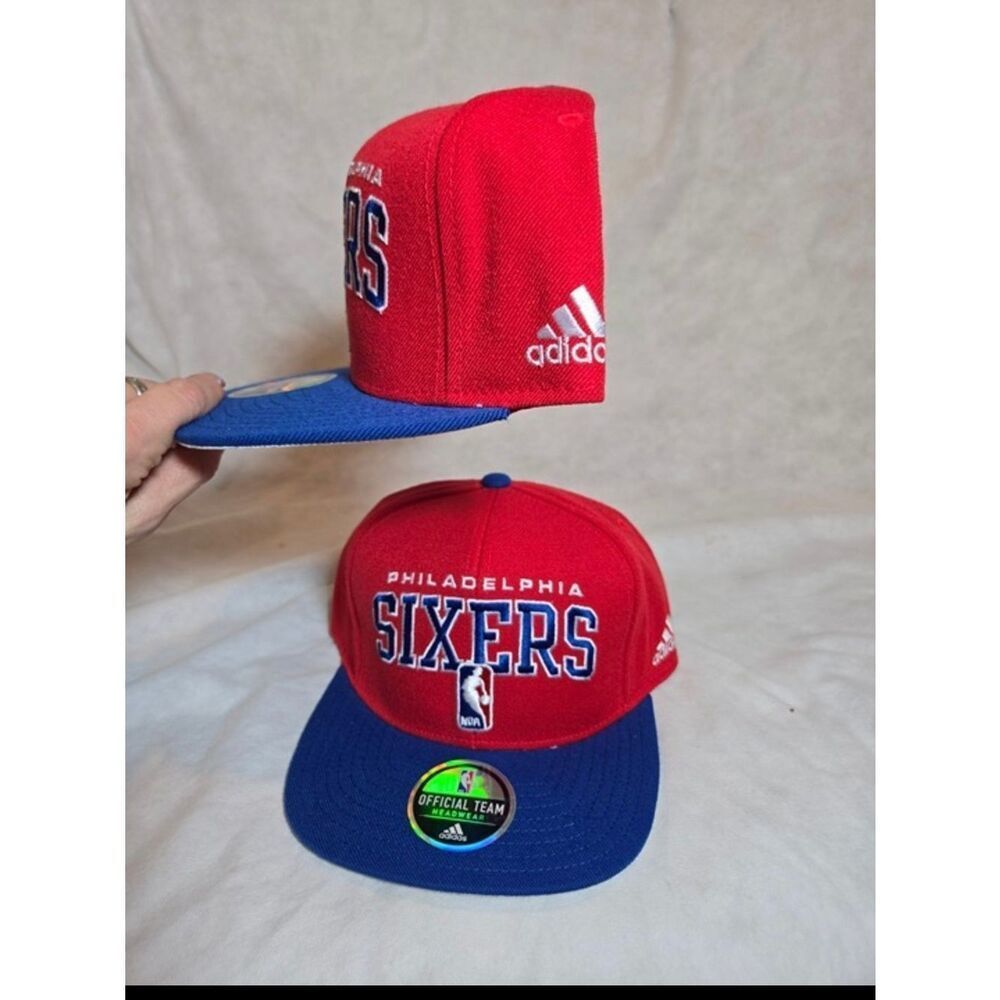 Adidas Philadelphia Sixers Red & Blue Snapback Hat